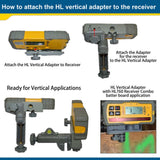 Spectra HV302 Horizontal / Vertical RED Laser Package with HL760 Receiver and Remote - 6