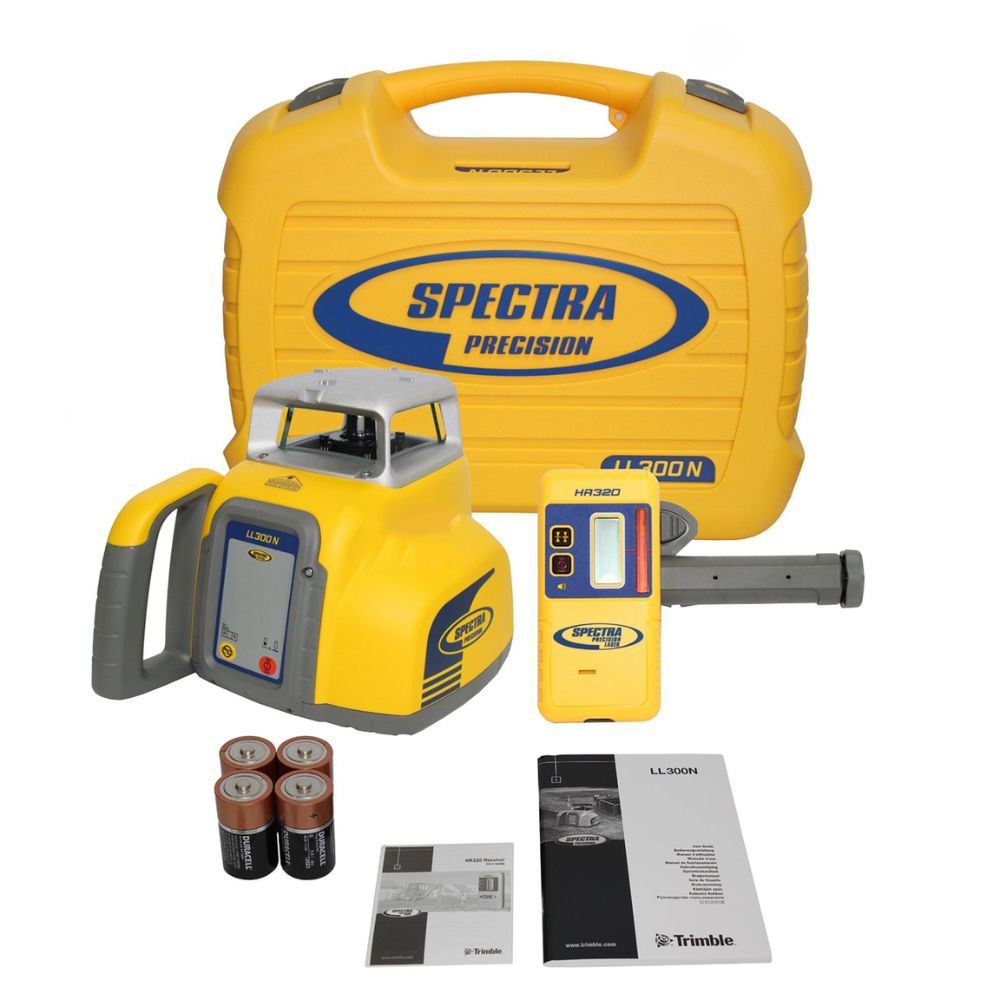 Spectra LL300N-8 LL300N Self-Leveling Laser Level Package with HR320 Receiver