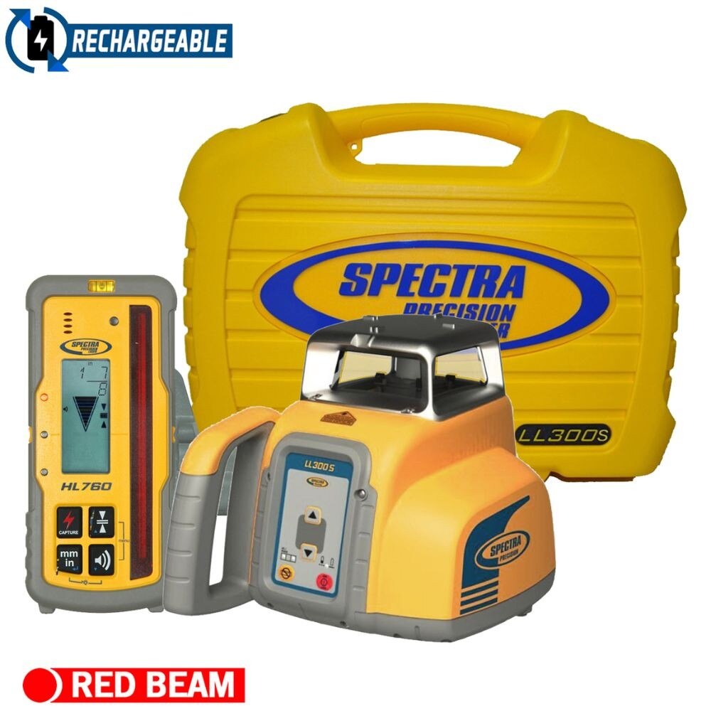 Spectra Precision Laser LL300S-47 Laser Level With HL760 Receiver NiMh Batteries - 2