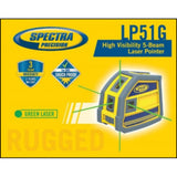 Spectra LP51G Green 5-Beam Point Laser Tool - 3