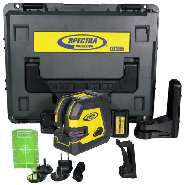 Spectra LT180G Green Crossline and 4 Point Laser Level