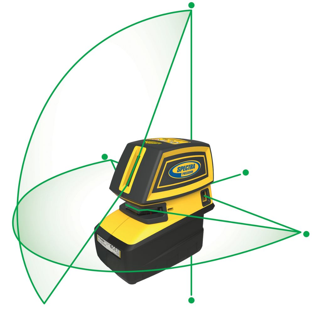 Spectra LT52G Point and Line Green Laser with Cross Line and 5 Alignment Points - 8