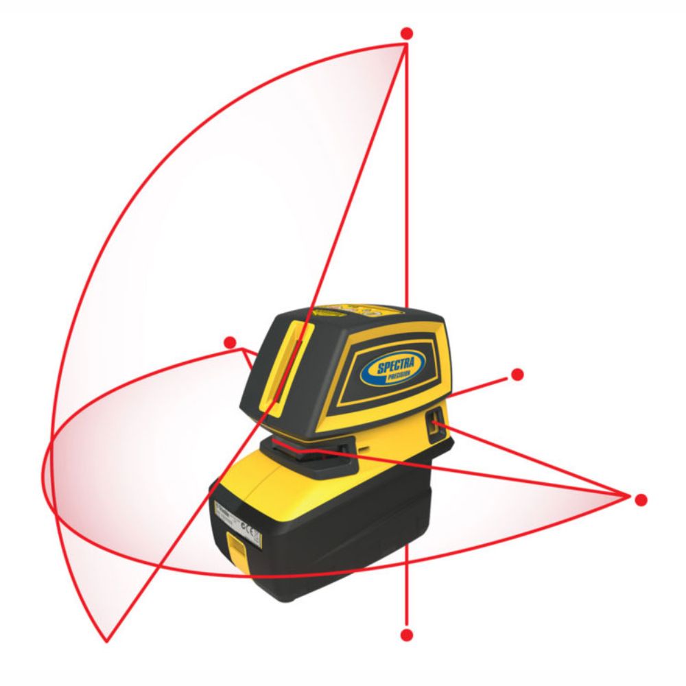 Spectra LT52R Point and Line Red Laser with Cross Line and 5 Alignment Points - 3