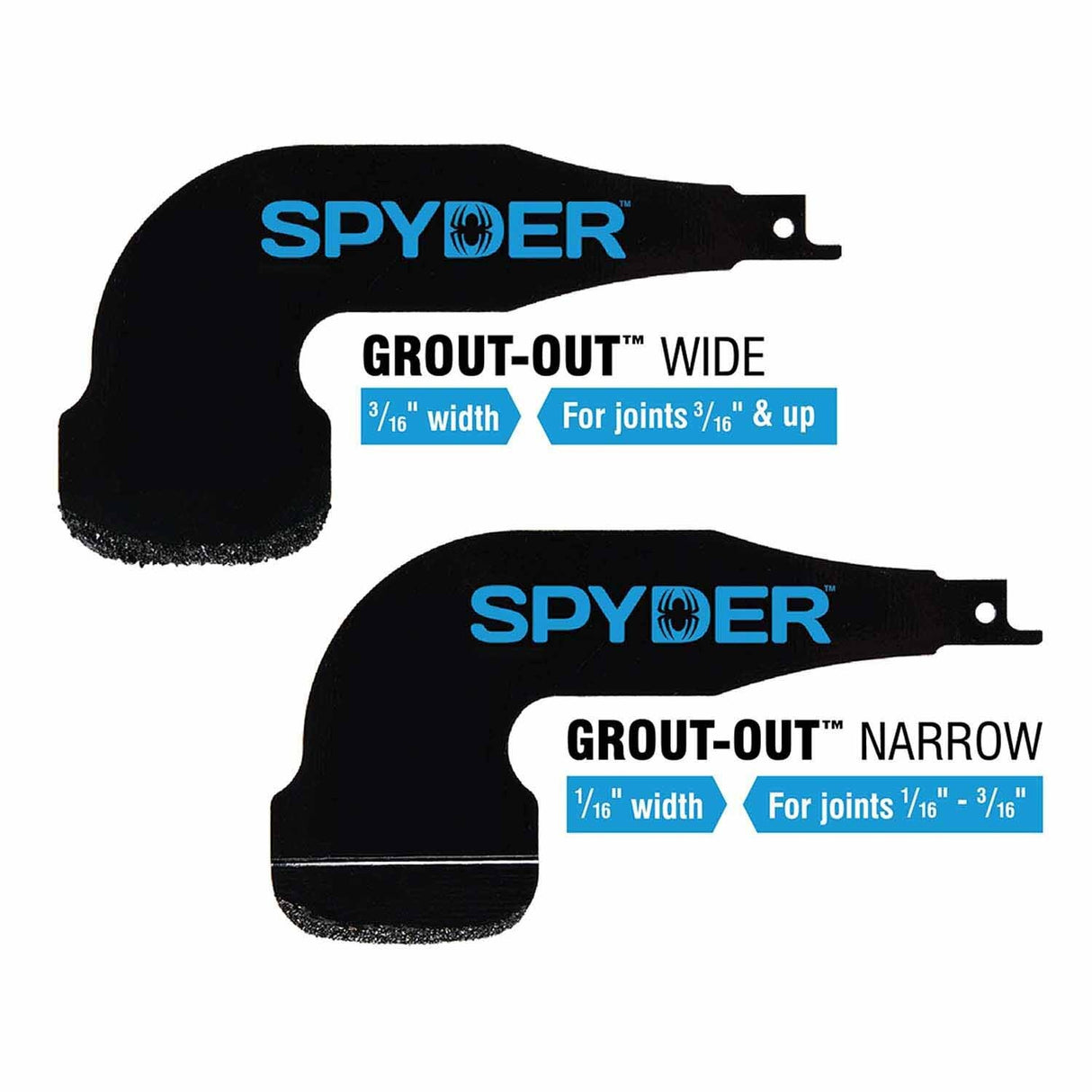 Spyder 100231 3/16-Inch+ Grout Removal Tool, Attachment for Reciprocating Saws - 3