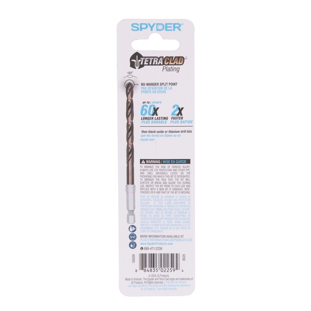 Spyder 100509 13/64" TetraClad Hex Shank Drill Bit for Multi-Material Drilling - 7