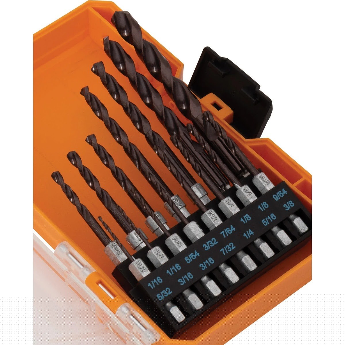 Spyder 100532 TetraClad 1/4" Hex Shank Drill Bit Set for Metal Wood PVC (15 Piece Set) - 3