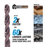Spyder 100532 TetraClad 1/4" Hex Shank Drill Bit Set for Metal Wood PVC (15 Piece Set) - 5
