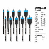 Spyder 11001 14-Piece Assorted Woodboring Spade Bit Set - 4