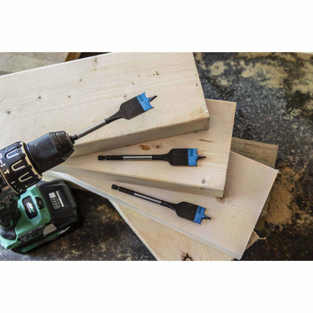 Spyder 11001 14-Piece Assorted Woodboring Spade Bit Set - 6