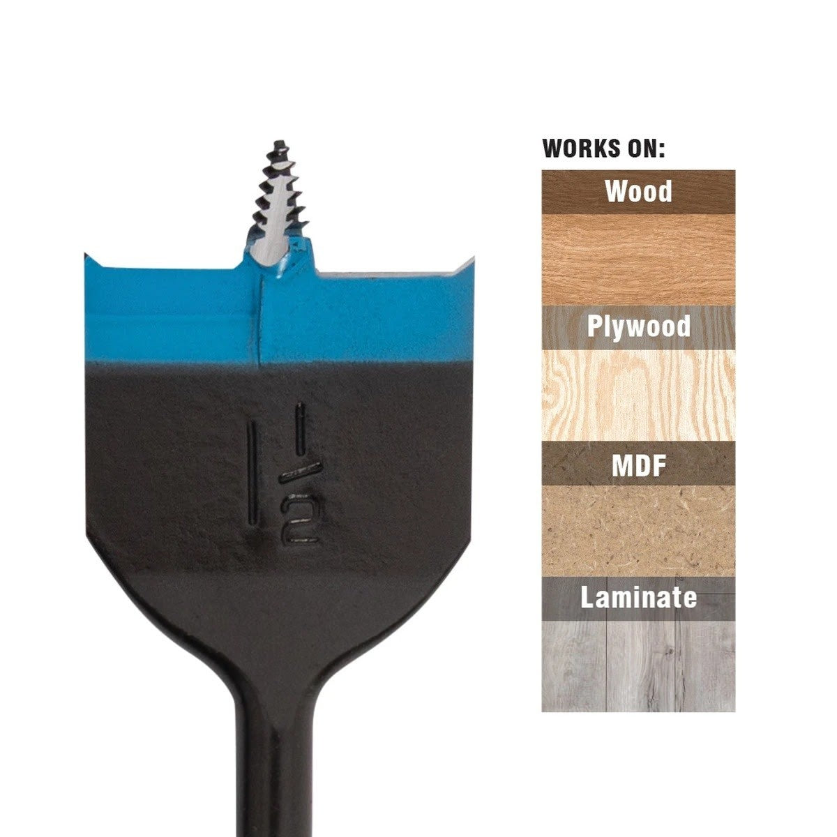 Spyder 11058 Stinger Stubby Spade Bit Set with Auto-Feed Threaded Tip for Tight Spaces 4 in Overall Length (4 Piece Set) - 5
