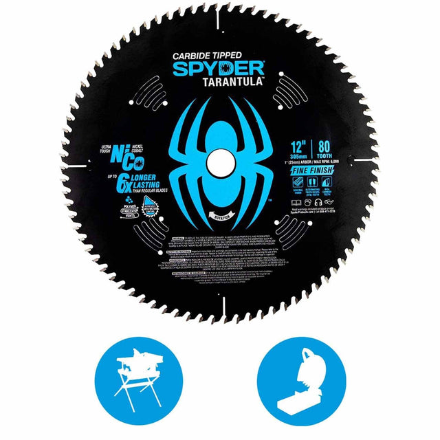 Spyder 13015 12-Inch 80-Tooth TCT Fine Circular Saw Blade
