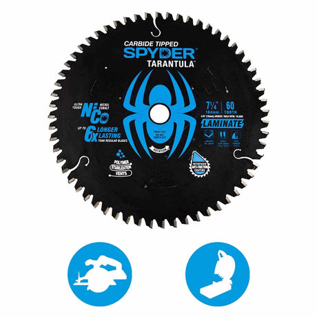 Spyder 13020 7-1/4-Inch 60-Tooth Double-Sided Circular Saw Blade