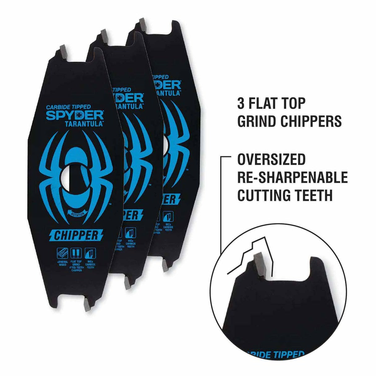 Spyder 13023 6-Inch 12-Tooth Dado Tungsten Carbide Tipped Steel Circular Saw Blade - 4