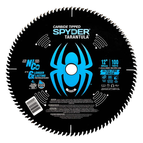 Spyder 13027 12" 100-Tooth TCT Ultra Fine Circular Saw Blade Tarantula