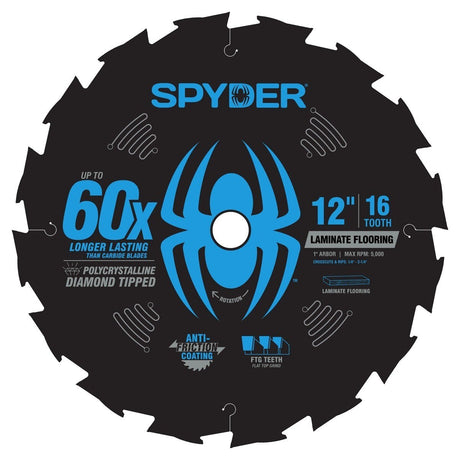 Spyder 13104 12" 16 Tooth PCD Laminate Flooring Circular Saw Blade