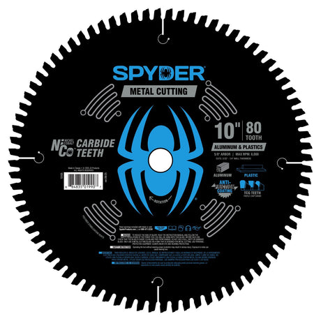 Spyder 13105 10" 80-Tooth Aluminum and Plastic Circular Saw Blade