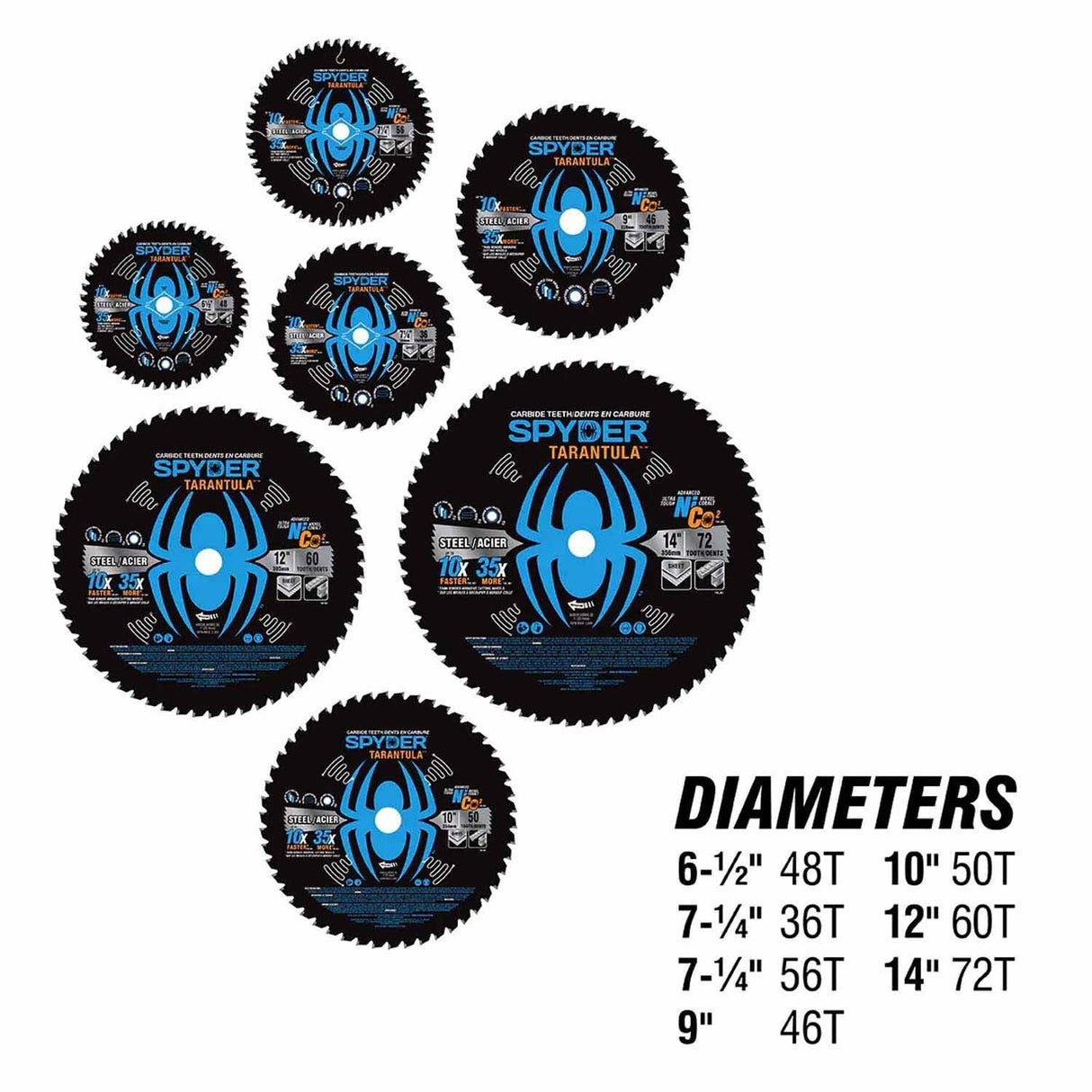 Spyder 13503 9-Inch 46-Tooth TCT Steel Cutting Circular Saw Blade - 4