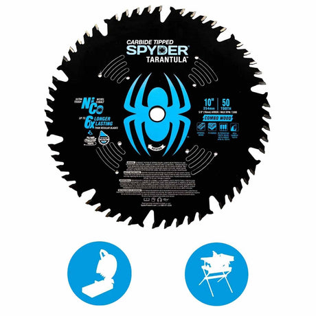 Spyder 13504 10-Inch 50-Tooth TCT Steel Cutting Circular Saw Blade