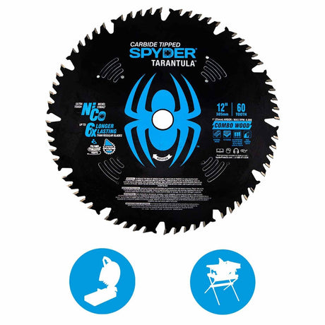 Spyder 13505 12-Inch 60-Tooth TCT Steel Cutting Circular Saw Blade
