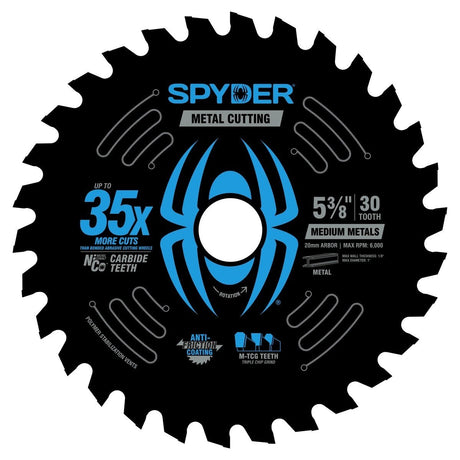 Spyder 13514 5-3/8" 30-Tooth Saw Blade for Medium Metal Cutting