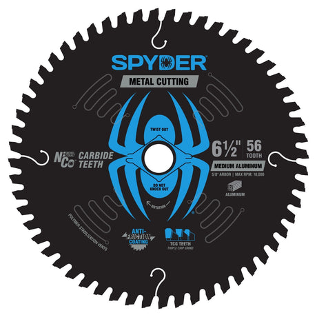 Spyder 13516 6-1/2" 56-Tooth Medium Aluminum Circular Saw Blade