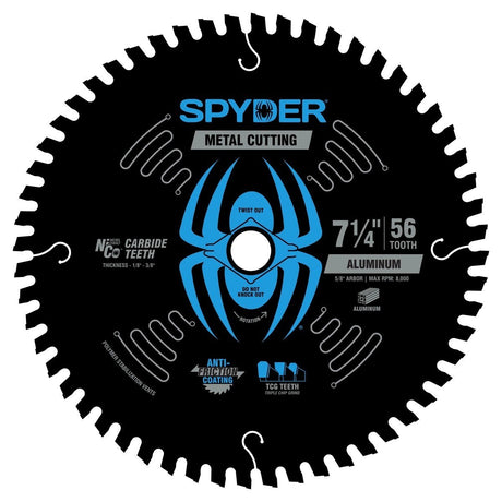 Spyder 13517 7-1/4" 56-Tooth TCG Aluminum Circular Saw Blade