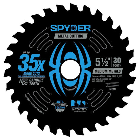 Spyder 13518 5-1/2" 30T Medium Metal Circular Saw Blade