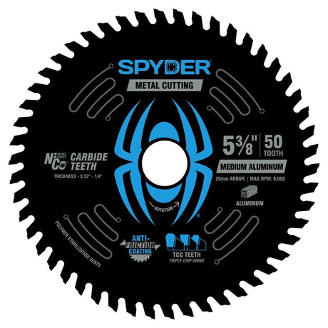 Spyder 13519 5-3/8" 50-Tooth Circular Saw Blade for Medium Aluminum
