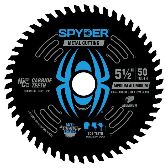 Spyder 13520 5-1/2" 50-Tooth Medium Aluminum Circular Saw Blade