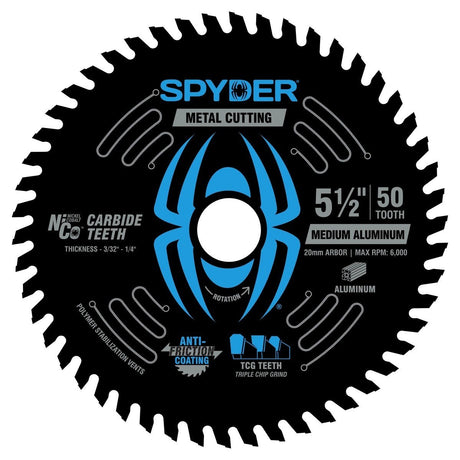 Spyder 13520 5-1/2" 50-Tooth Medium Aluminum Circular Saw Blade