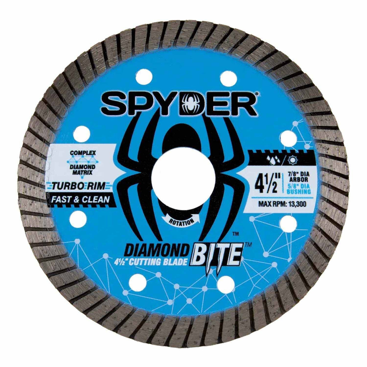 Spyder 14116 4-1/2-Inch Wet/Dry Turbo Diamond Saw Blade