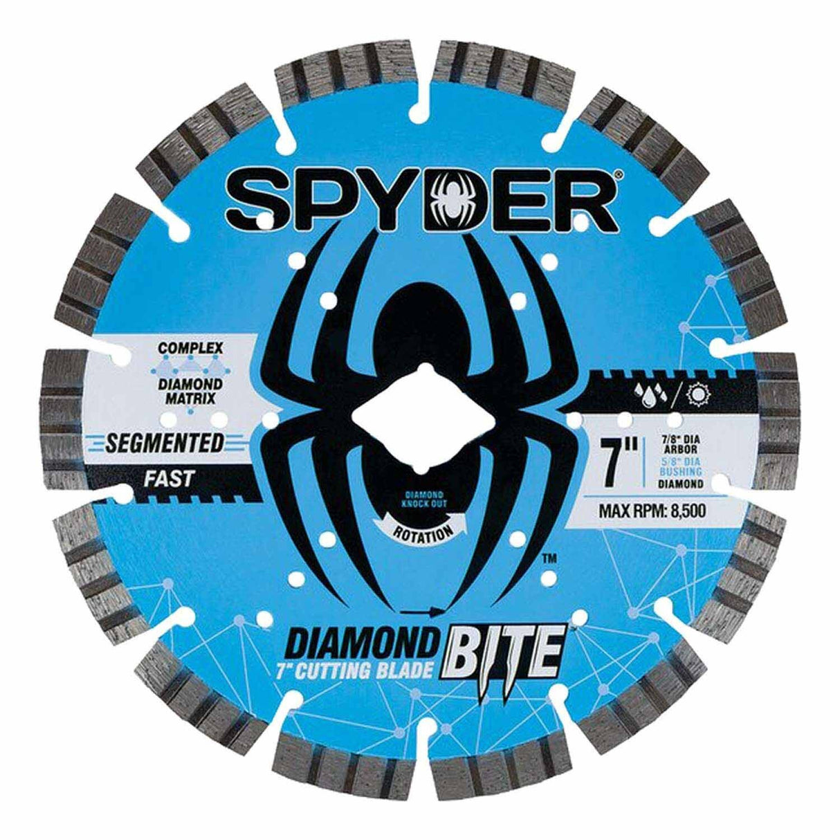 Spyder 14121 7-Inch Wet/Dry Segmented Diamond Saw Blade