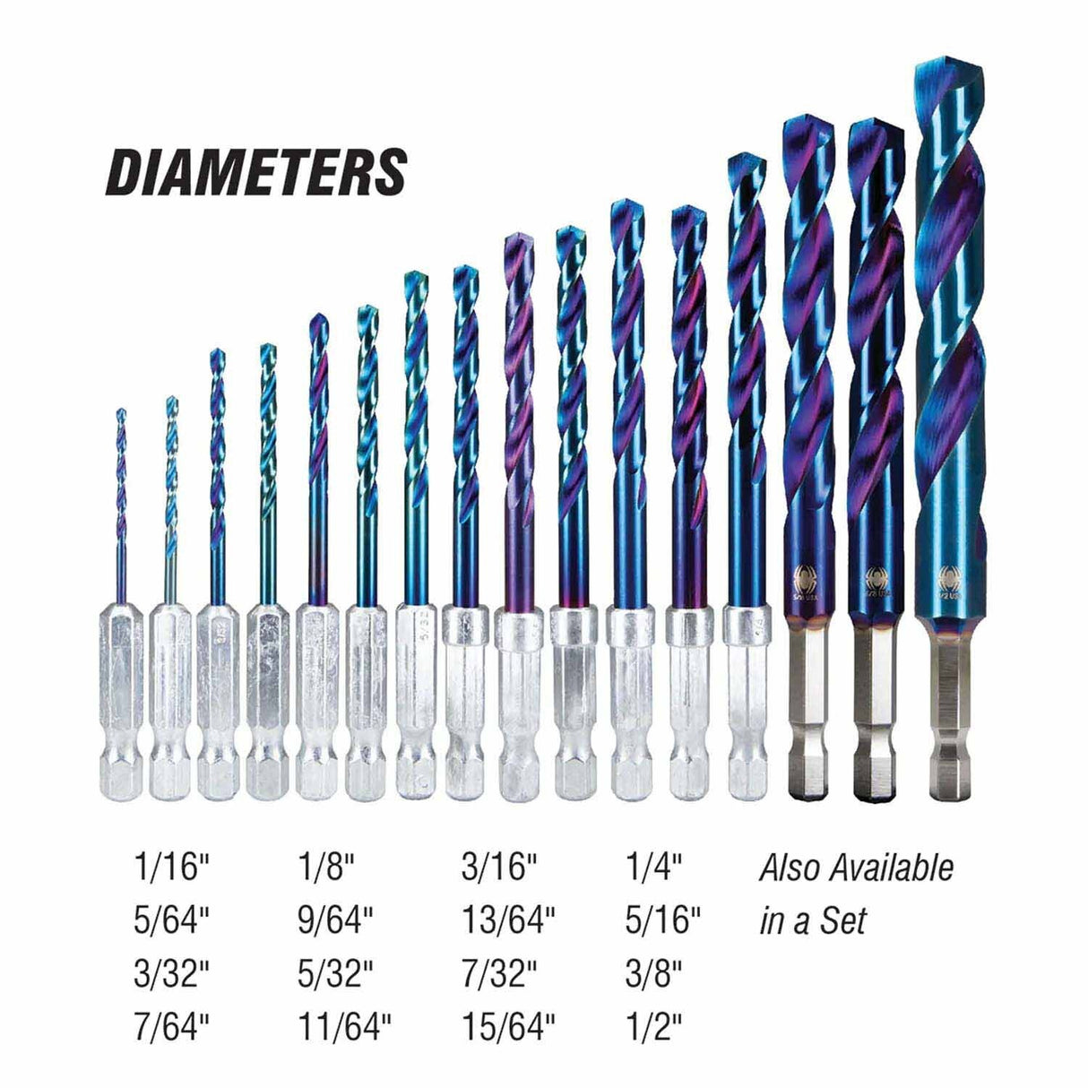 Spyder 19017 10-Piece Assorted HSS Twist Drill Bit Set - 4