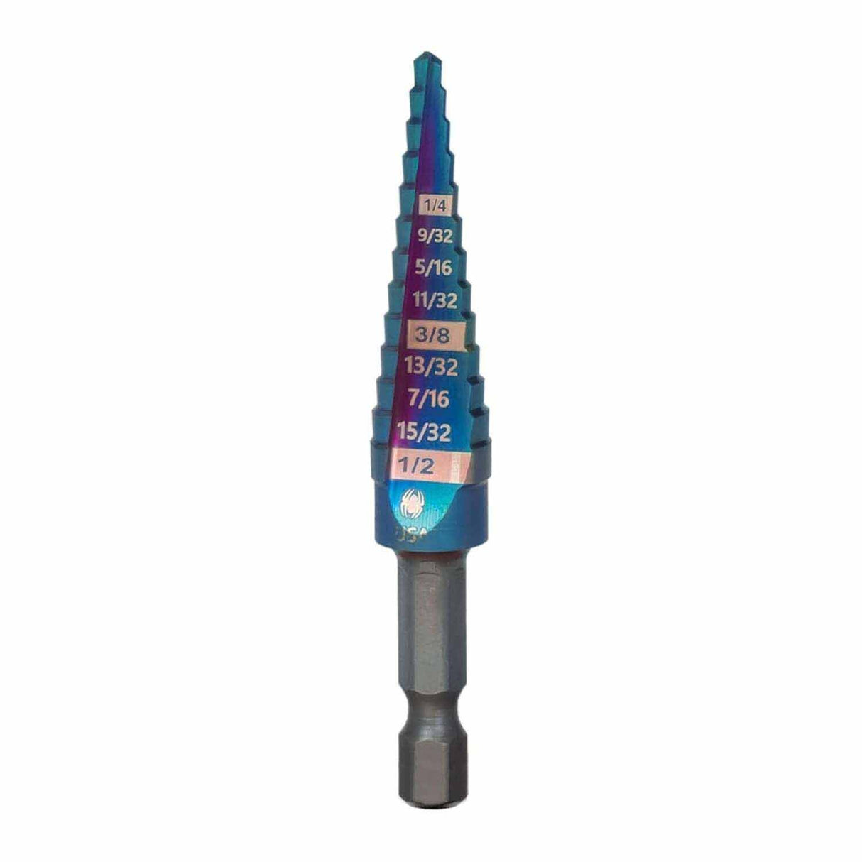 Spyder 19019 1/8 to 1/2-Inch Hex Shank 13 Step Drill Bit