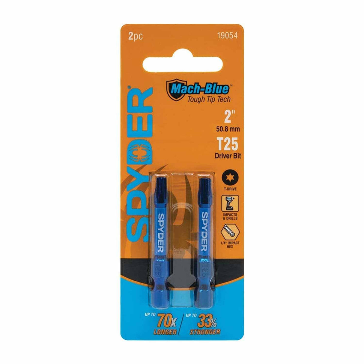 Spyder 19054 2-Inch T25 Impact Driver Bit (2-Pack) - 3