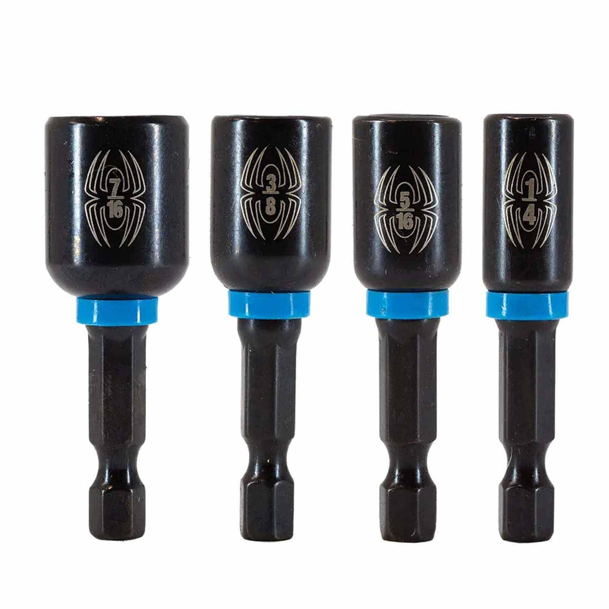 Spyder 19063 4-Piece Magnetic Impact Nut Driver Set (1/4, 5/16, 3/8, 7/16-Inch)