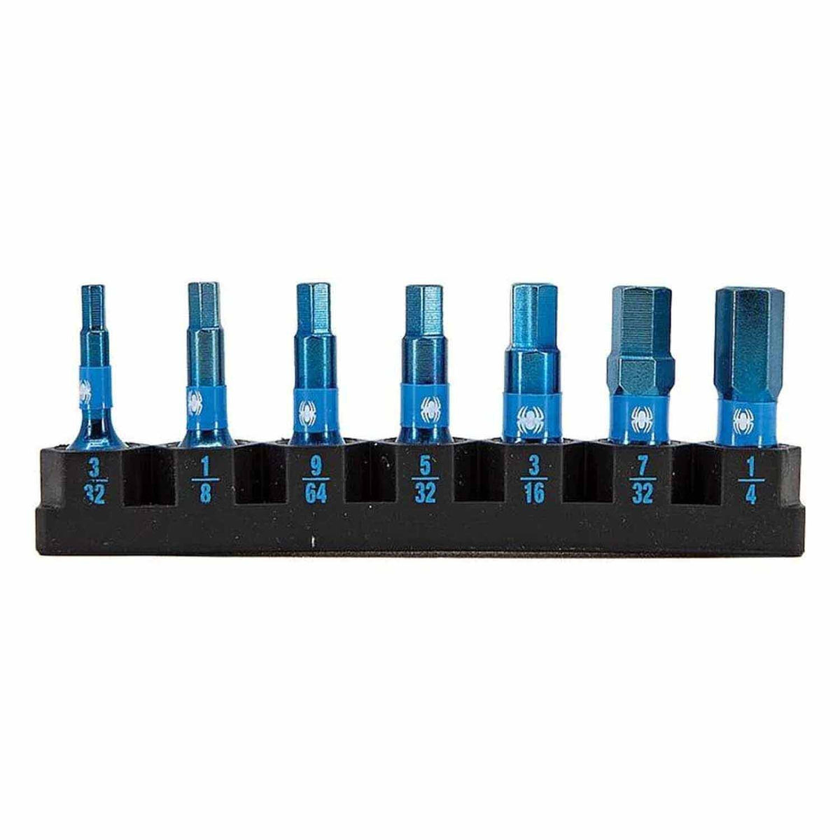 Spyder 19065 7-Piece SAE Impact Driver Hex Bit Set (3/32, 1/8, 9/64, 5/32, 3/16, 7/32, 1/4-Inch)