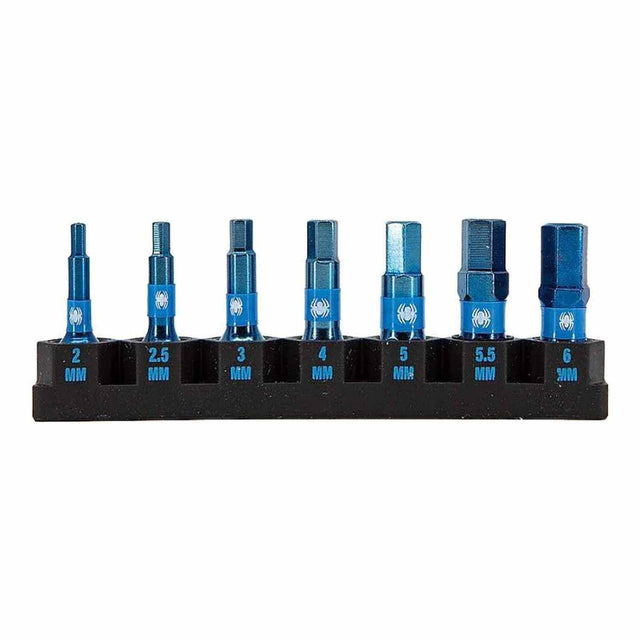 Spyder 19066 7-Piece Metric Impact Driver Hex Bit Set (2, 2.5, 3, 4, 5, 5.5, 6mm)