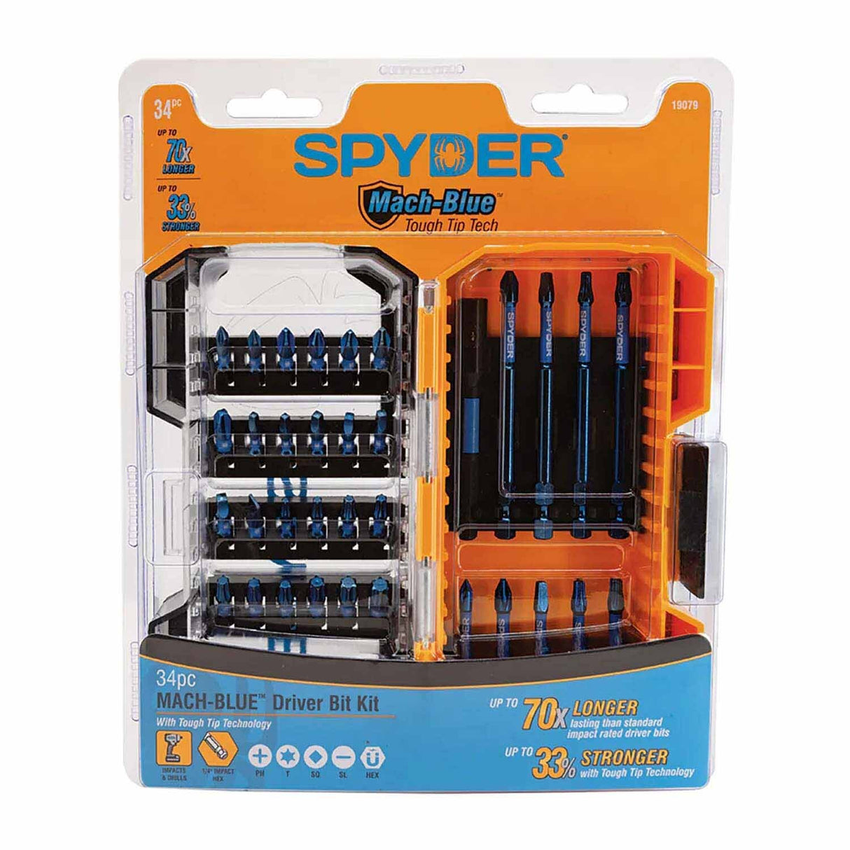 Spyder 19079 34-Piece Impact Driver Bit Kit