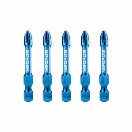 Spyder 19087 2-Inch PH2 Impact Driver Bit (5-Pack)