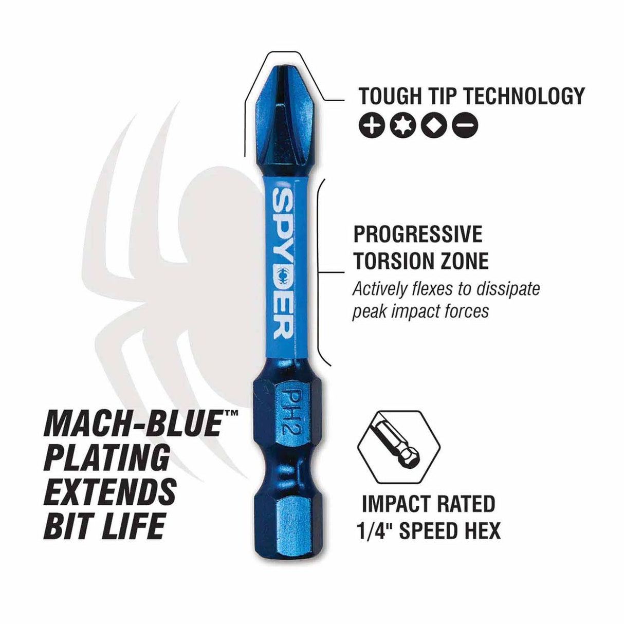 Spyder 19089 2-Inch T25 Impact Driver Bit (5-Pack) - 2