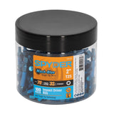 Spyder 19134 2" T25 Mach-Blue Impact Driver Bit with 1/4" Speed Hex (100 Pack)