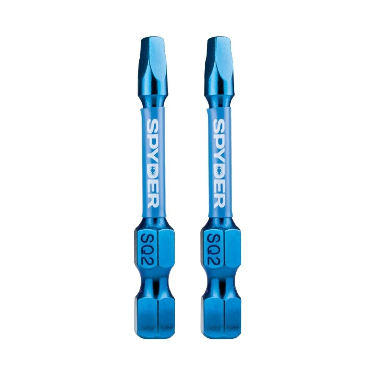 Spyder 19138 2" SQ2 Mach-Blue Impact Driver Bits with Tough Tip Technology (50 Pack) - 2