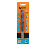 Spyder 19158 5/8" Mach-Blue Armor Plated Silver and Deming Tri-Flat Shank Drill Bit - 3