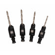 Spyder 19168 HSS Countersink Drill Bit Set for Wood and PVC Plastic (4 Piece Set)