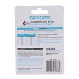 Spyder 19168 HSS Countersink Drill Bit Set for Wood and PVC Plastic (4 Piece Set) - 5