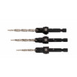 Spyder 19169 HSS Tapered Adjustable Countersink Drill Bit Set for 6 8 and 10 Screws with 9/64 in 11/64 in and 3/16 in Pilots (3 Piece Set)