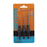 Spyder 19169 HSS Tapered Adjustable Countersink Drill Bit Set for 6 8 and 10 Screws with 9/64 in 11/64 in and 3/16 in Pilots (3 Piece Set) - 4