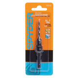 Spyder 19170 9/64" HSS Tapered Adjustable No. 6 Countersink Twist Drill Bit with 1/4" Hex Shank - 4