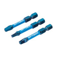 Spyder 19625 Mach-Blue Impact Rated SQ3 2 in Driver Bits with 1/4 in Hex Shank (3 Pack)